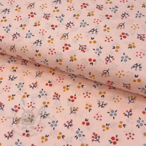 Pamuk Small flowers light salmon ORGANIC