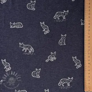 Jersey Hidden foxie indigo melange