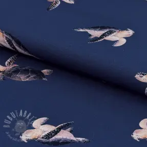 Jersey Turtle midnight blue digital print