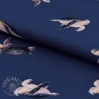 Jersey Turtle midnight blue digital print