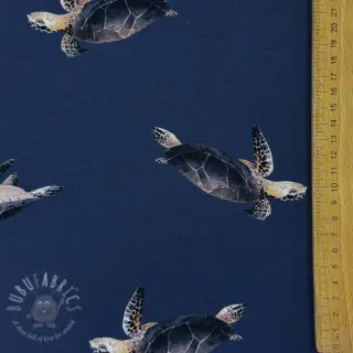 Jersey Turtle midnight blue digital print