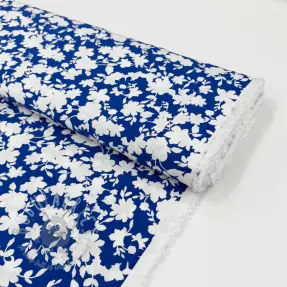 Viskoza STRETCH Flowers cobalt