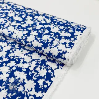 Viskoza STRETCH Flowers cobalt