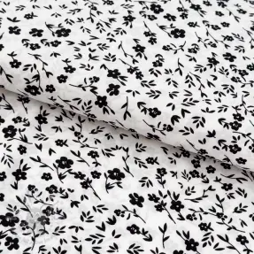 Tkanine za večernje i Ženske haljine MAGNOLIA STRETCH Flowers white