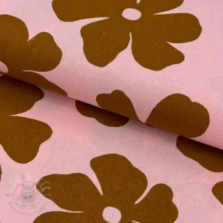 Viskoza s lanom Flowers light pink
