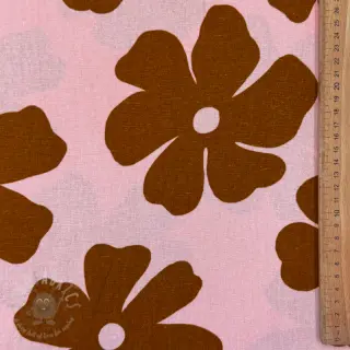 Viskoza s lanom Flowers light pink