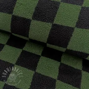 Tkanina za kapute TEDDY JACQUARD Checks anthracite