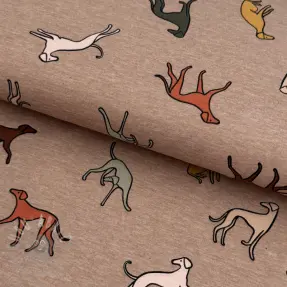 Jersey Dogs melange taupe