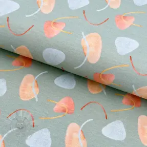 Jersey Shapes sage digital print
