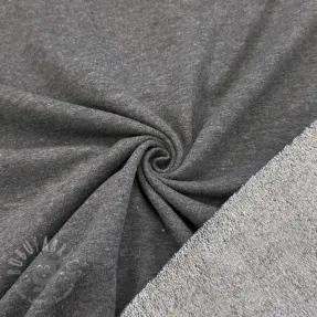 Triko materijal čupav grey melange