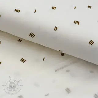 Triko materijal čupav SOFT Stripes ecru