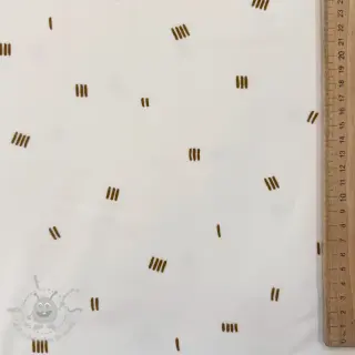 Triko materijal čupav SOFT Stripes ecru