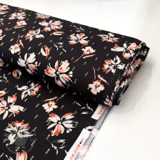 Viskoza LUREX Flowers black