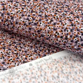 Triko materijal čupav SOFT Small flowers lilac