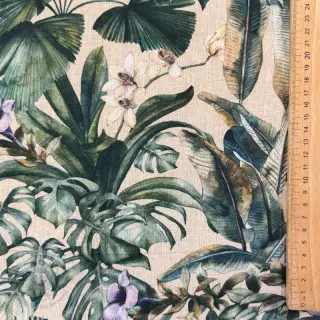 Dekorativna tkanina Banana leaves linen digital print