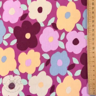 Triko materijal čupav JOGGING Flowers fuchsia