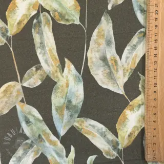 Dekorativna tkanina Leaves army green digital print