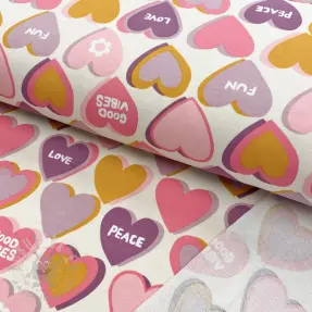 Triko Hearts ecru