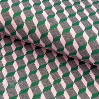 Tkanina za ženski kostim KNITTED JACQUARD Graphic green