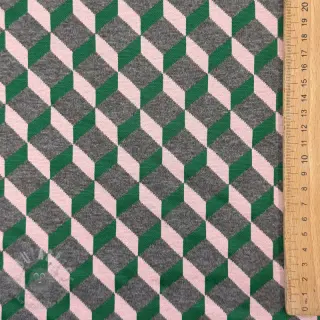 Tkanina za ženski kostim KNITTED JACQUARD Graphic green