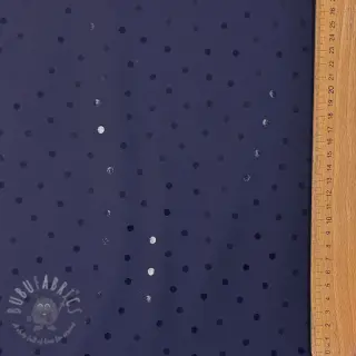 Tkanina za kabanice Dots navy
