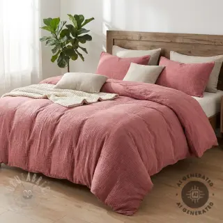 Tetra Tkanina/Muslin STONE WASHED light rose