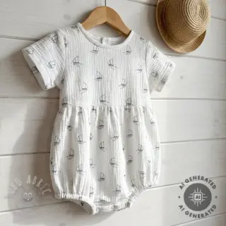 Tetra Tkanina/Muslin Boats white