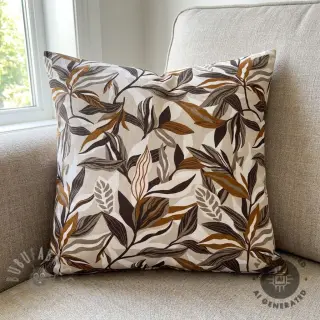 Dekorativna tkanina Leaves taupe