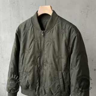 Prošivena tkanina Stars army green