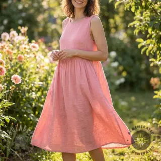 Tetra Tkanina/Muslin soft rose ORGANIC