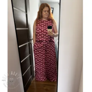 Viskoza STRETCH Abstract pink