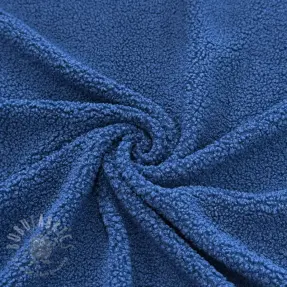 Tkanina za kapute TEDDY cobalt