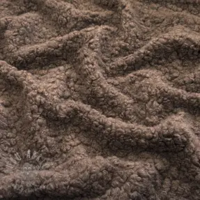 Tkanina za kapute TEDDY BOUCLÉ dark brown