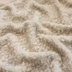Tkanina za kapute TEDDY BOUCLÉ beige