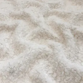 Tkanina za kapute TEDDY BOUCLÉ ecru