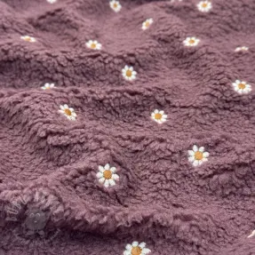 Tkanina za kapute TEDDY EMBROIDERY Mini rosewood
