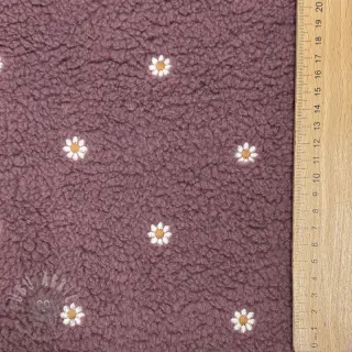 Tkanina za kapute TEDDY EMBROIDERY Mini rosewood