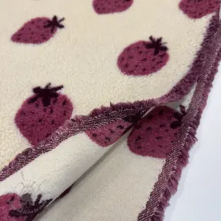 Tkanina za kapute TEDDY JACQUARD Strawberries