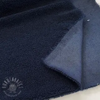 Tkanina za kapute TEDDY navy
