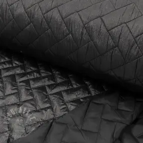 Prošivena tkanina Stepped foil black