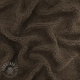 Tkanina za kapute TEDDY dark brown