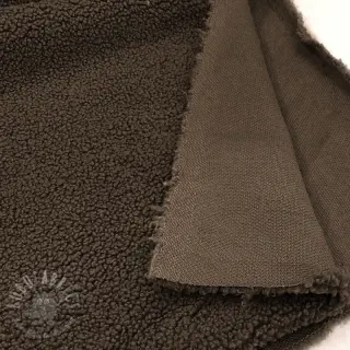 Tkanina za kapute TEDDY dark brown