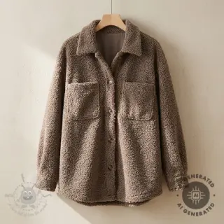 Tkanina za kapute TEDDY taupe