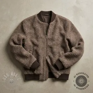Tkanina za kapute TEDDY taupe