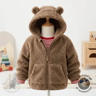 Tkanina za kapute TEDDY soft taupe