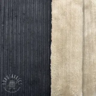 Rastezljivi baršun Cofur fleece black