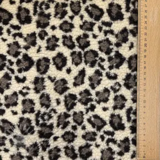 Tkanina za kapute TEDDY JACQUARD Animal skin brown