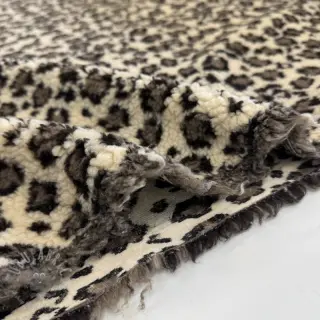 Tkanina za kapute TEDDY JACQUARD Animal skin brown