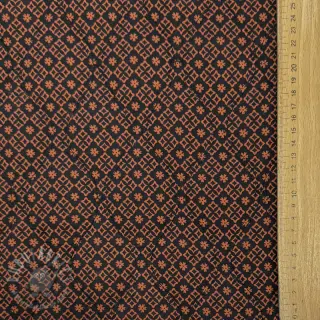 Pamuk VOILE STEPPED Flowerie black digital print