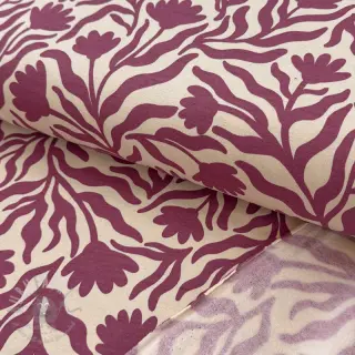 Triko materijal čupav Flowers burgundy SIMPLY NATURAL
